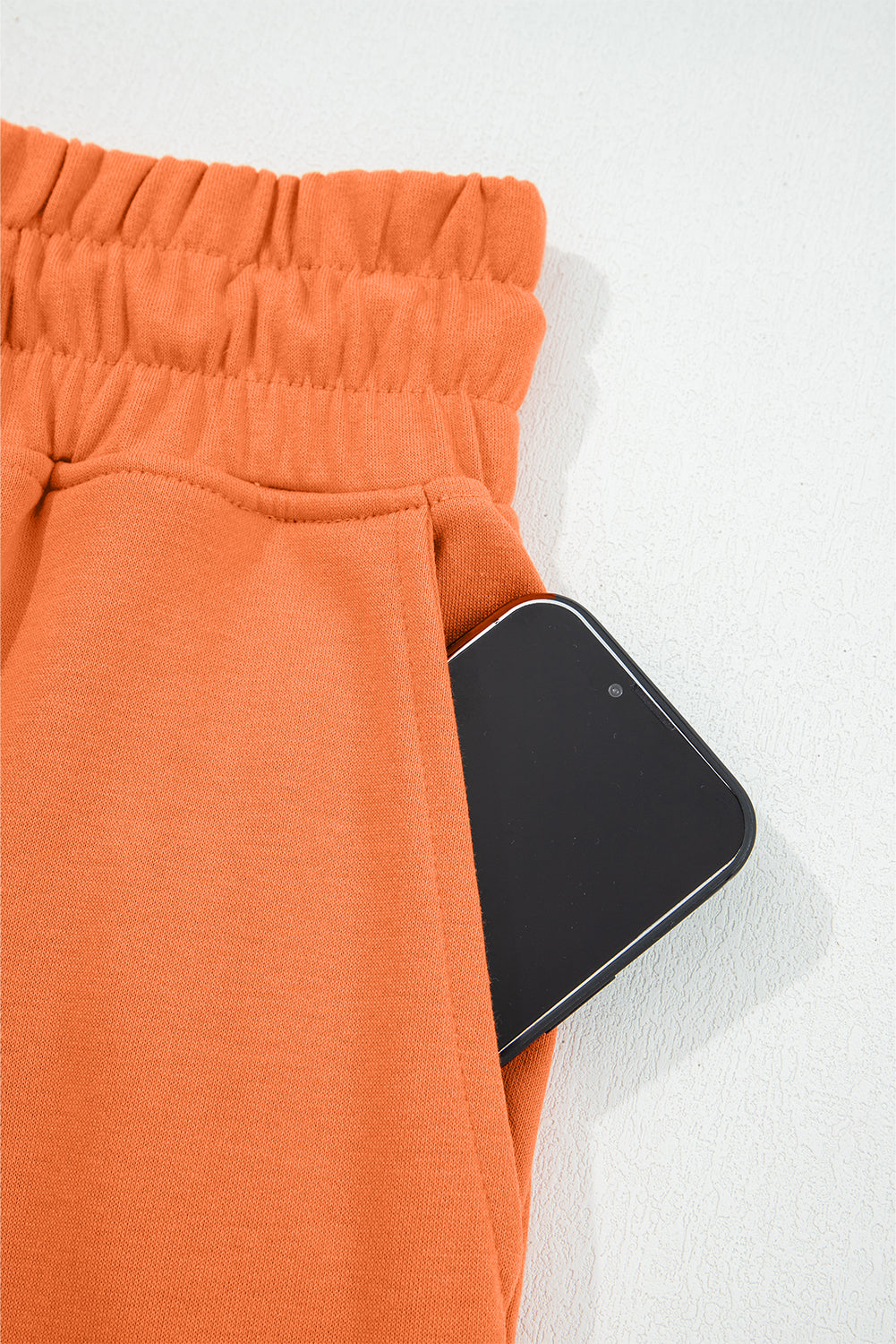 Flamingo Drop Shoulder Puff Sleeve Crop Pullover Drawstring Wide Leg Pants Set