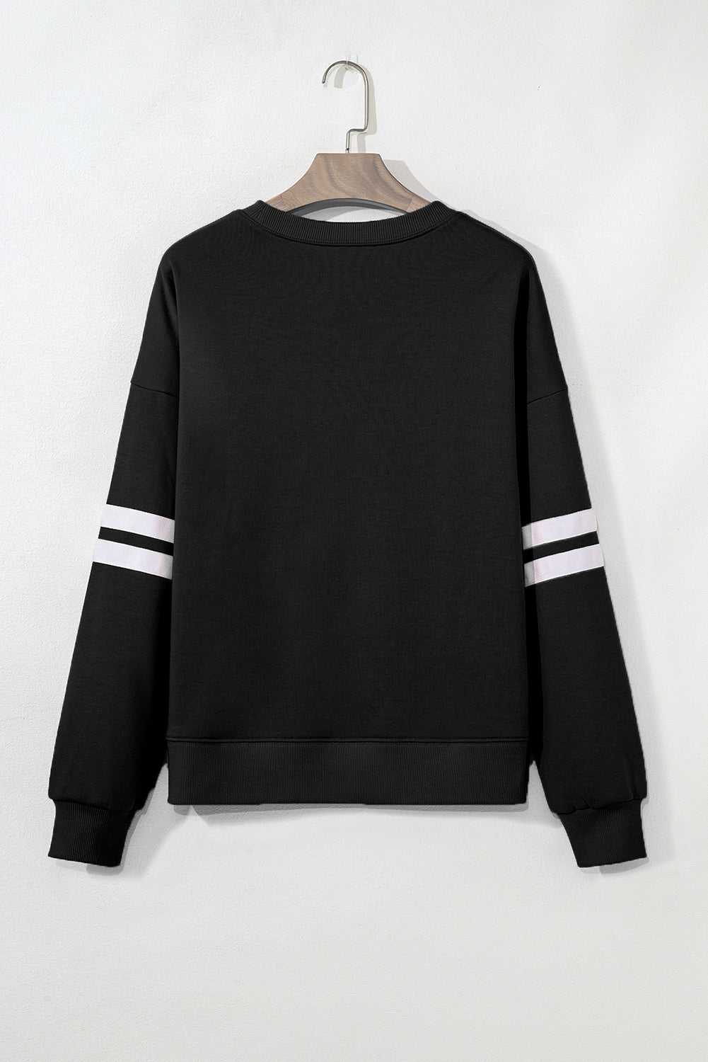 Evergreen Varsity Striped Detail Drop Shoulder Oversized Sweatshirt