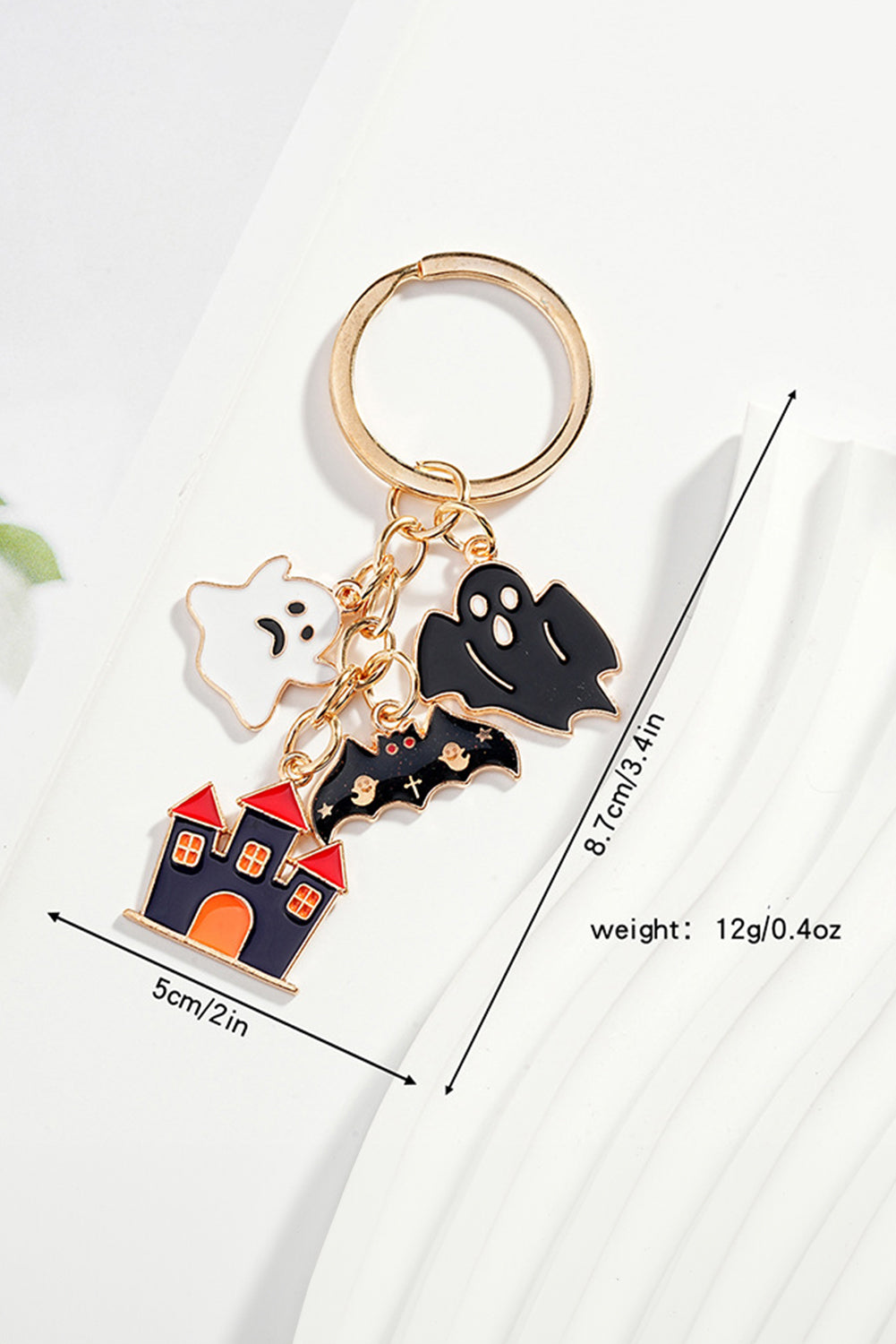 Black Funny Halloween Element Pendant Keychain