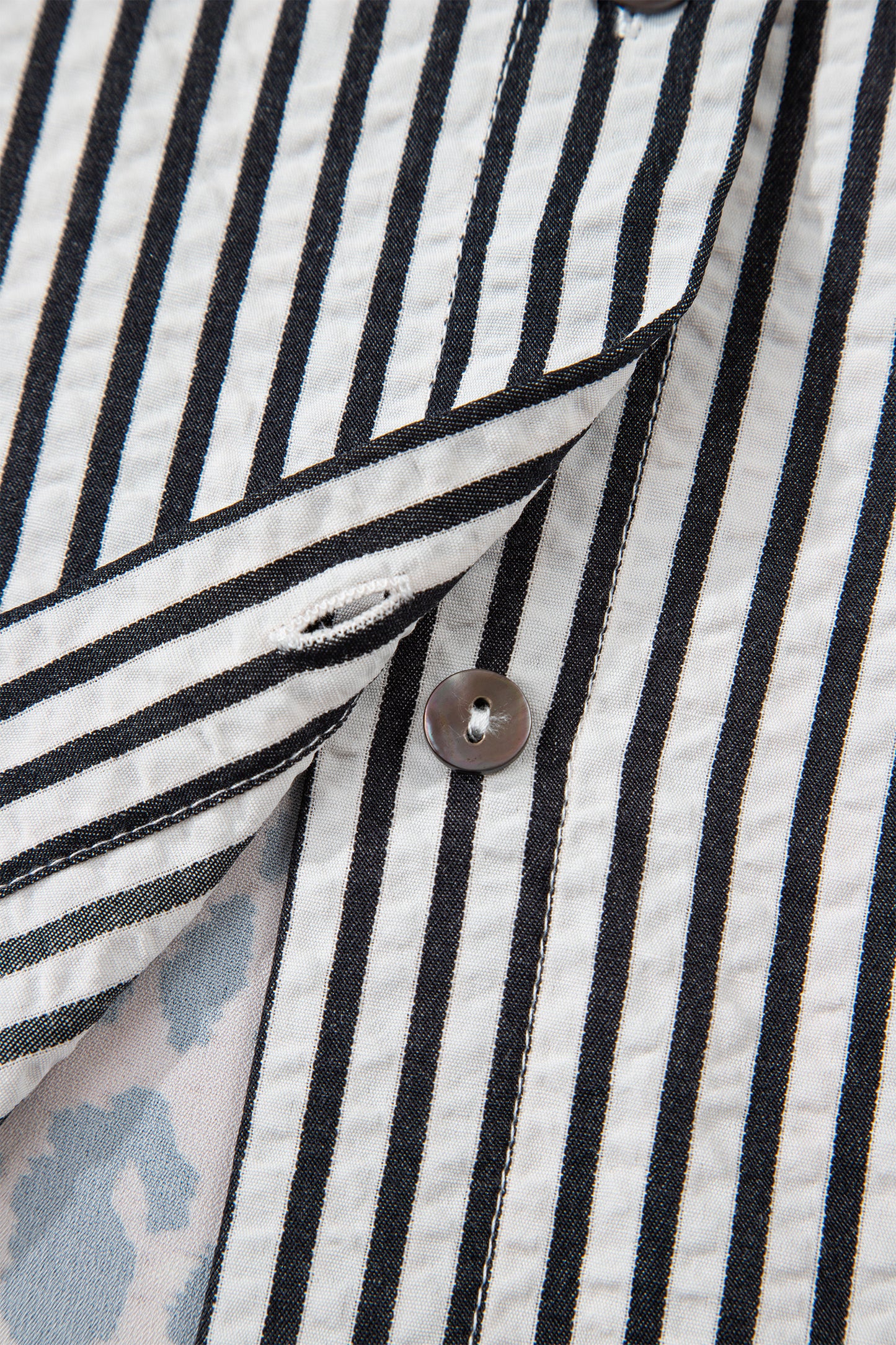 Black Striped Leopard Print Patchwork Button Up Womens Shirt