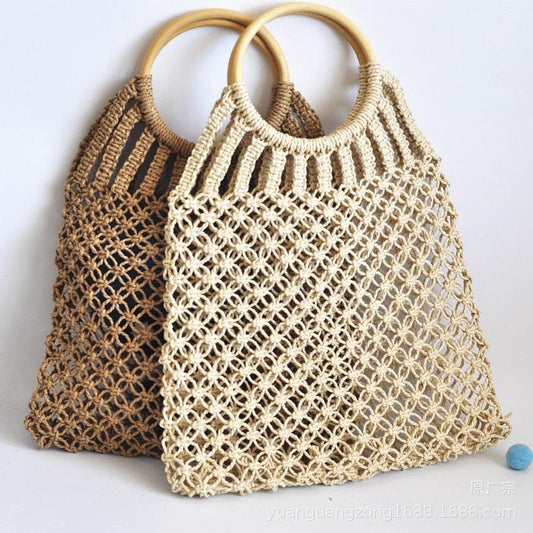 Hand-knitted Hollow Handbag - L & M Kee, LLC