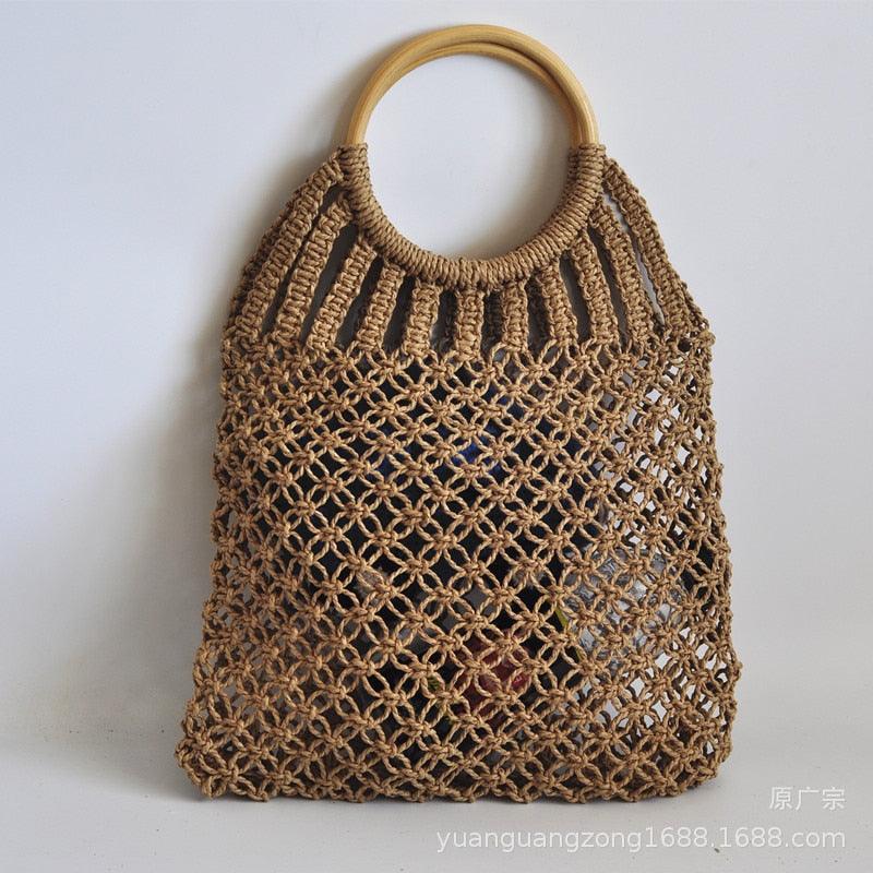 Hand-knitted Hollow Handbag - L & M Kee, LLC