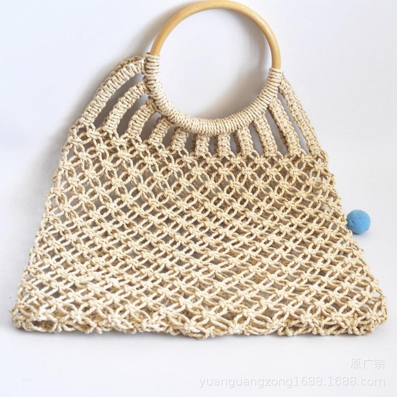 Hand-knitted Hollow Handbag - L & M Kee, LLC