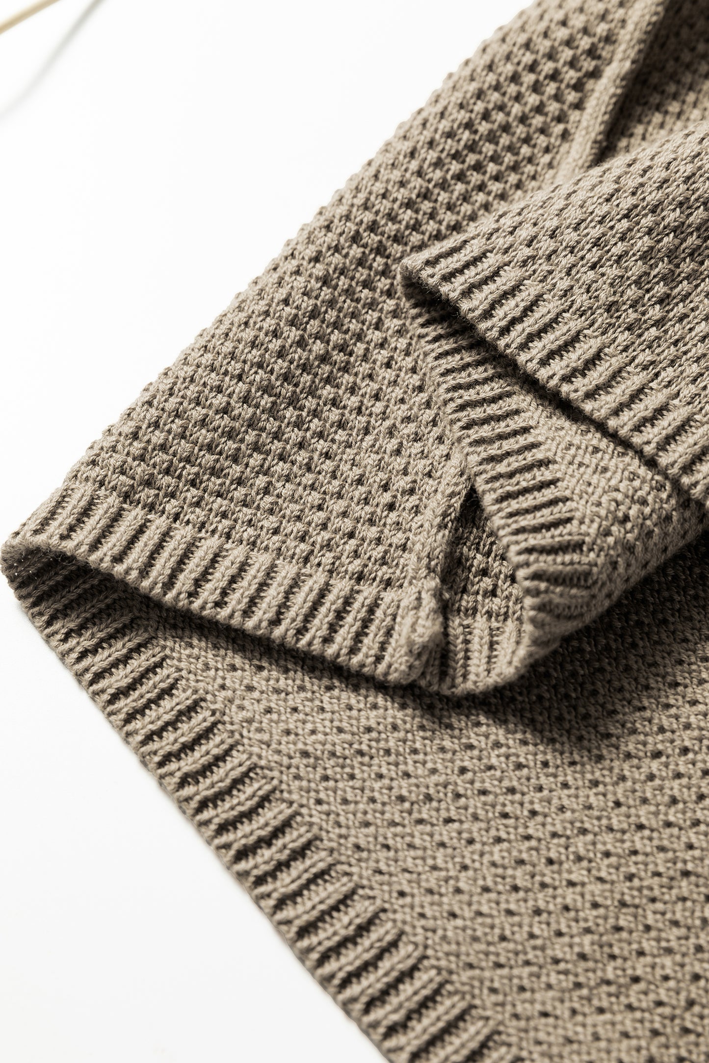 DUNE Solid Color Textured Knit Open Front Oversize Midi Sweater Cardigan