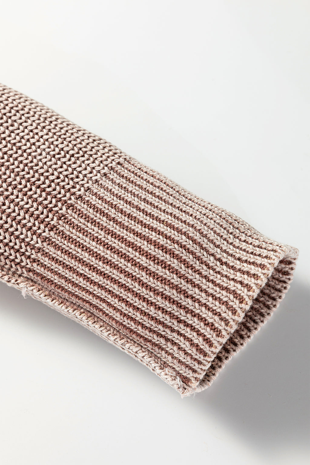 Chestnut Mineral Wash Exposed Seam Patchwork Knit Open Sweater Cardigan