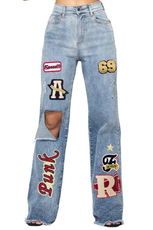 Tyger Varsity Wide Leg Jean