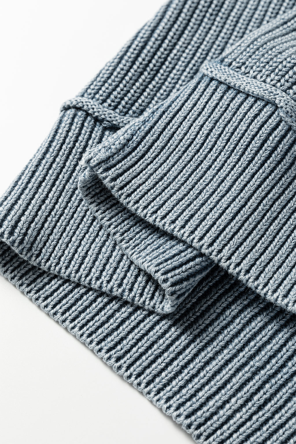 Chestnut Mineral Wash Exposed Seam Patchwork Knit Open Sweater Cardigan