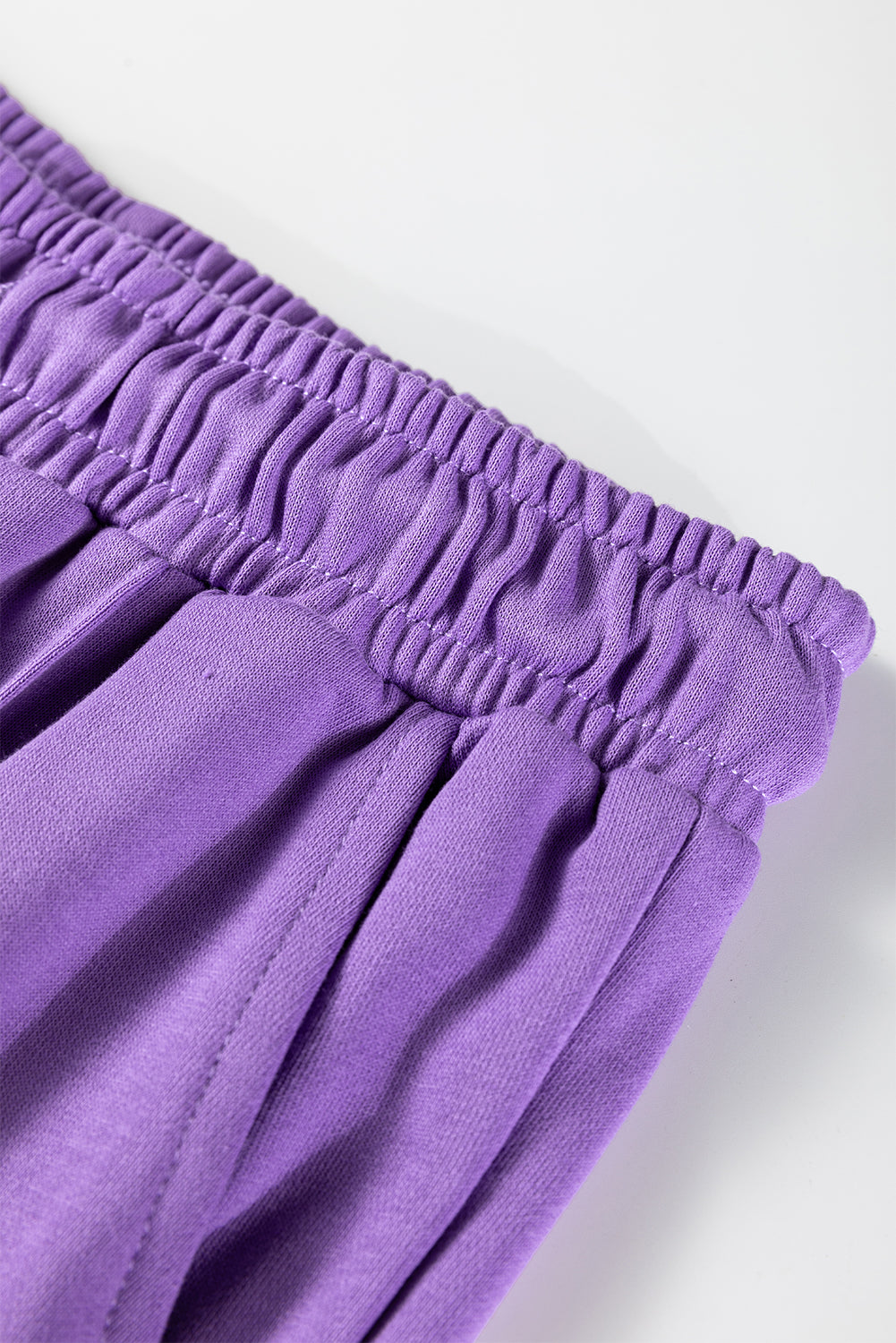 Wisteria Solid Color Collared Pullover and Central Seam Pants Set