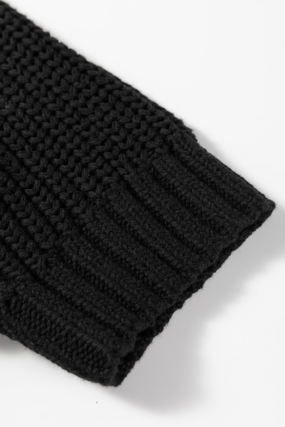 Black Plaid Lace up Detail Christmas Holiday Puff Short Sleeve Sweater