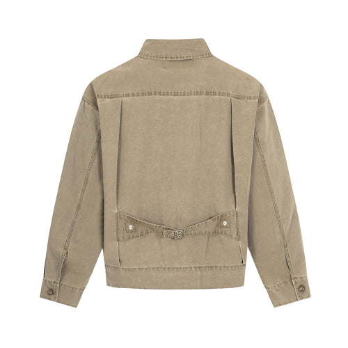 Button Design Trendy Clean Fit Short Cargo Jacket