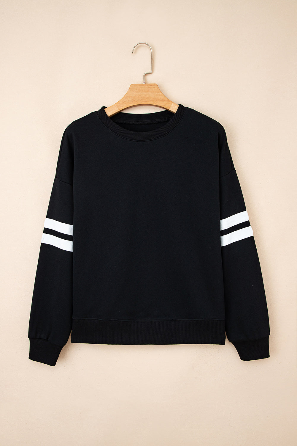 Evergreen Varsity Striped Detail Drop Shoulder Oversized Sweatshirt