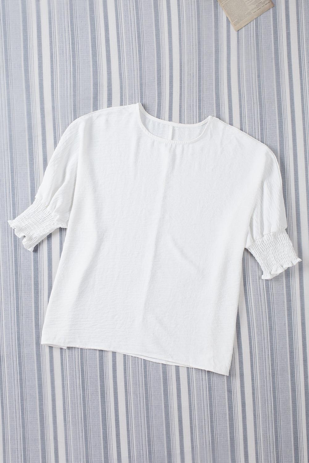 Smocked Wrist Shift Top - L & M Kee, LLC