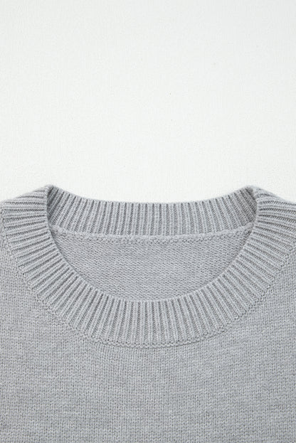 Light Grey See You Cowboy Embroidered Western Graphic Sweater