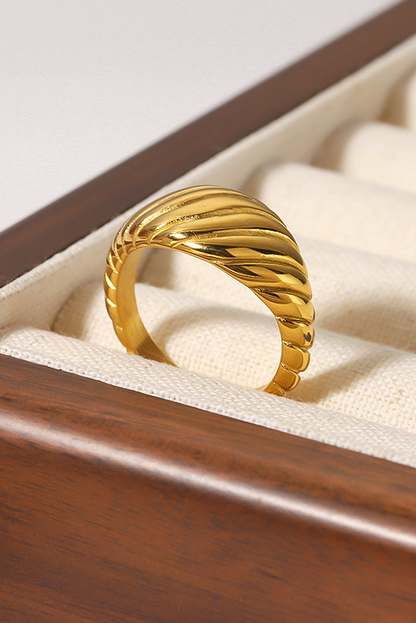 Gold Plated Vintage Croissant Ring