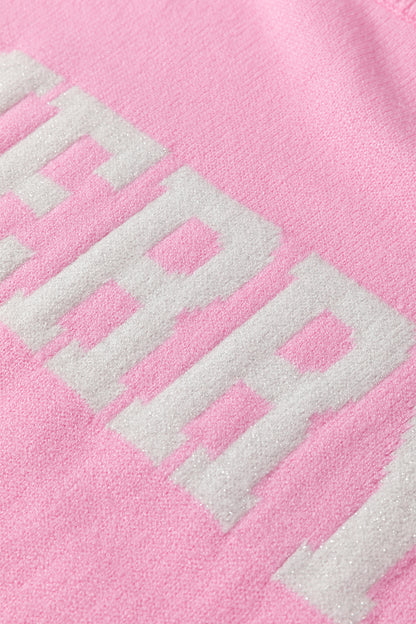 Blackish Green MERRY Letter Pattern Christmas Raglan Sleeve Sweater