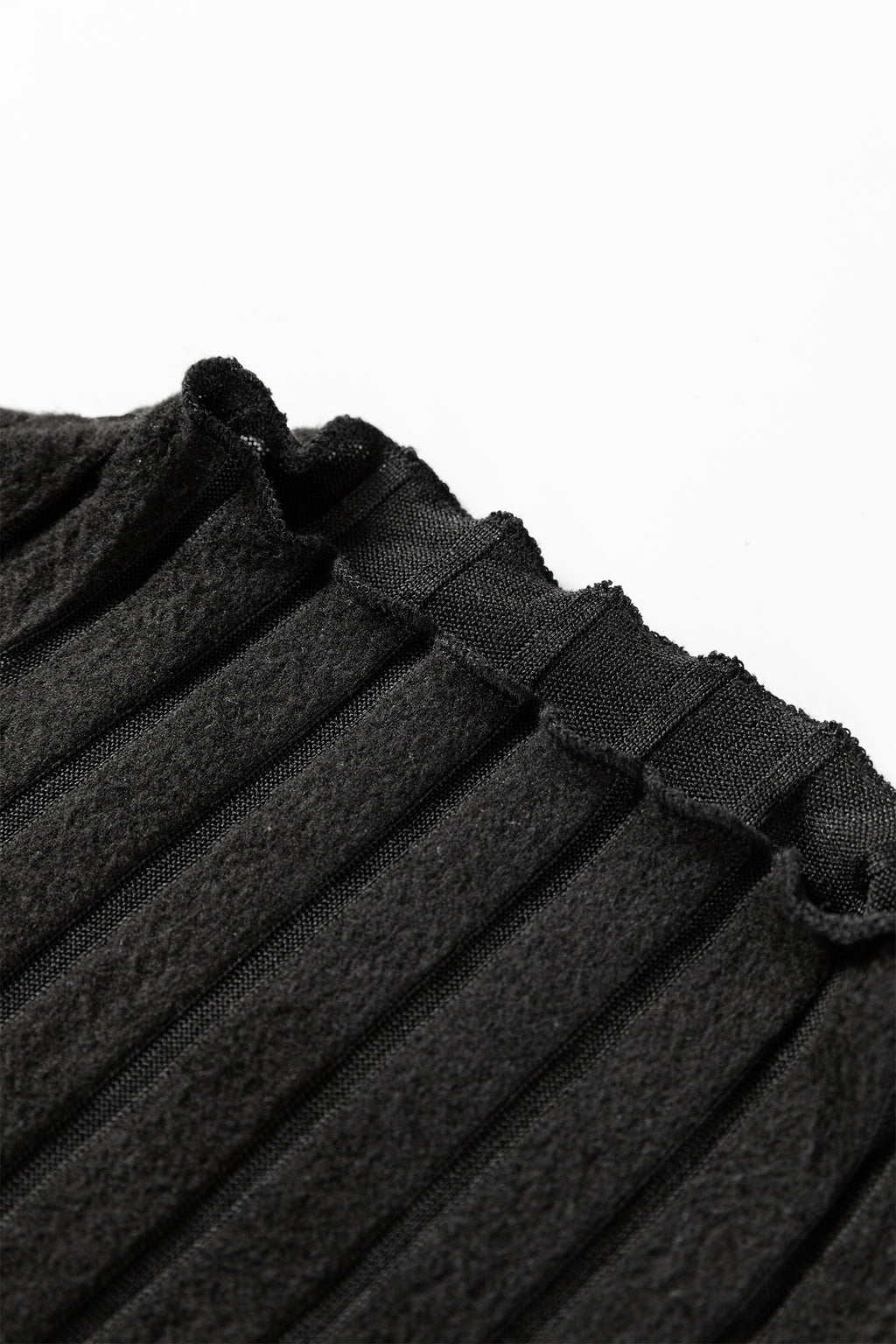 Black Ribbed Knit Slim Bodice Contrast Flared Skirt Patchwork Belted Dress