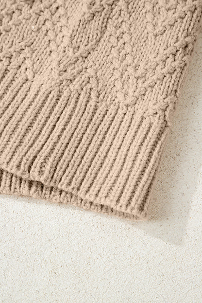 Smoke Gray Pearl Embellished Button Front V Neck Sweater Cardigan