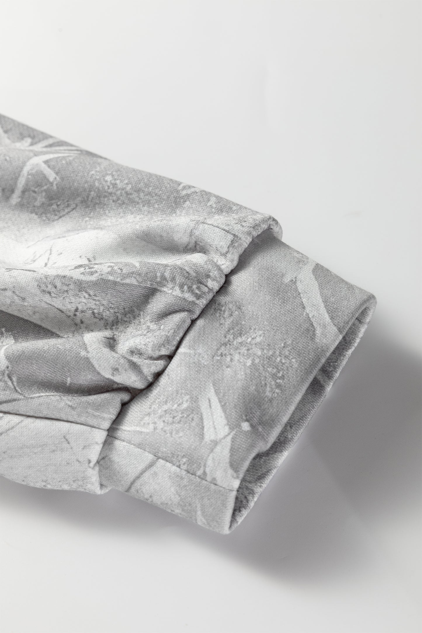 Gray Plus Size Camouflage Woodland Print Oversized Sporty Hoodie