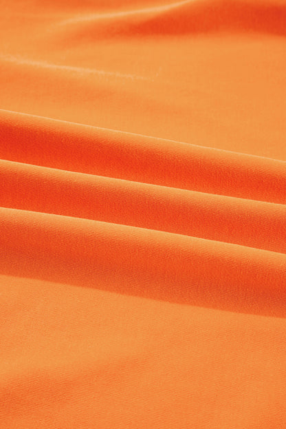 Grapefruit Orange Spooky Graphic Halloween Crew Neck Holiday Sweatshirt