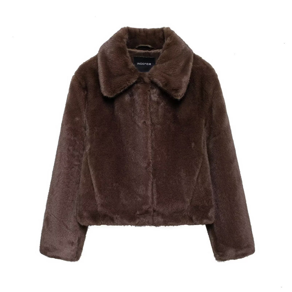 Artificial fur effect jacket