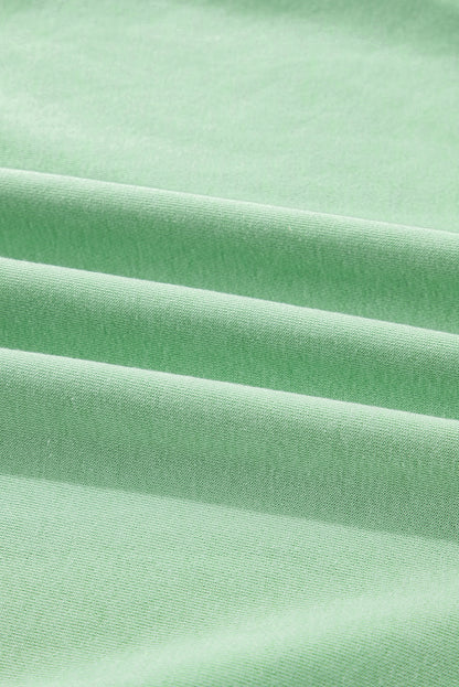 Moonlight Jade Color Block Striped Patchwork Collar V Neck Plus Size Sweatshirt