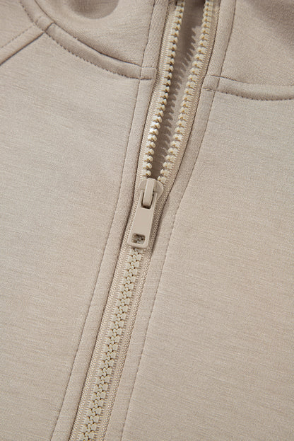 Jet Stream Half Zip Thumbhole Sleeve Hoodie Active Pants 2pcs Outfit