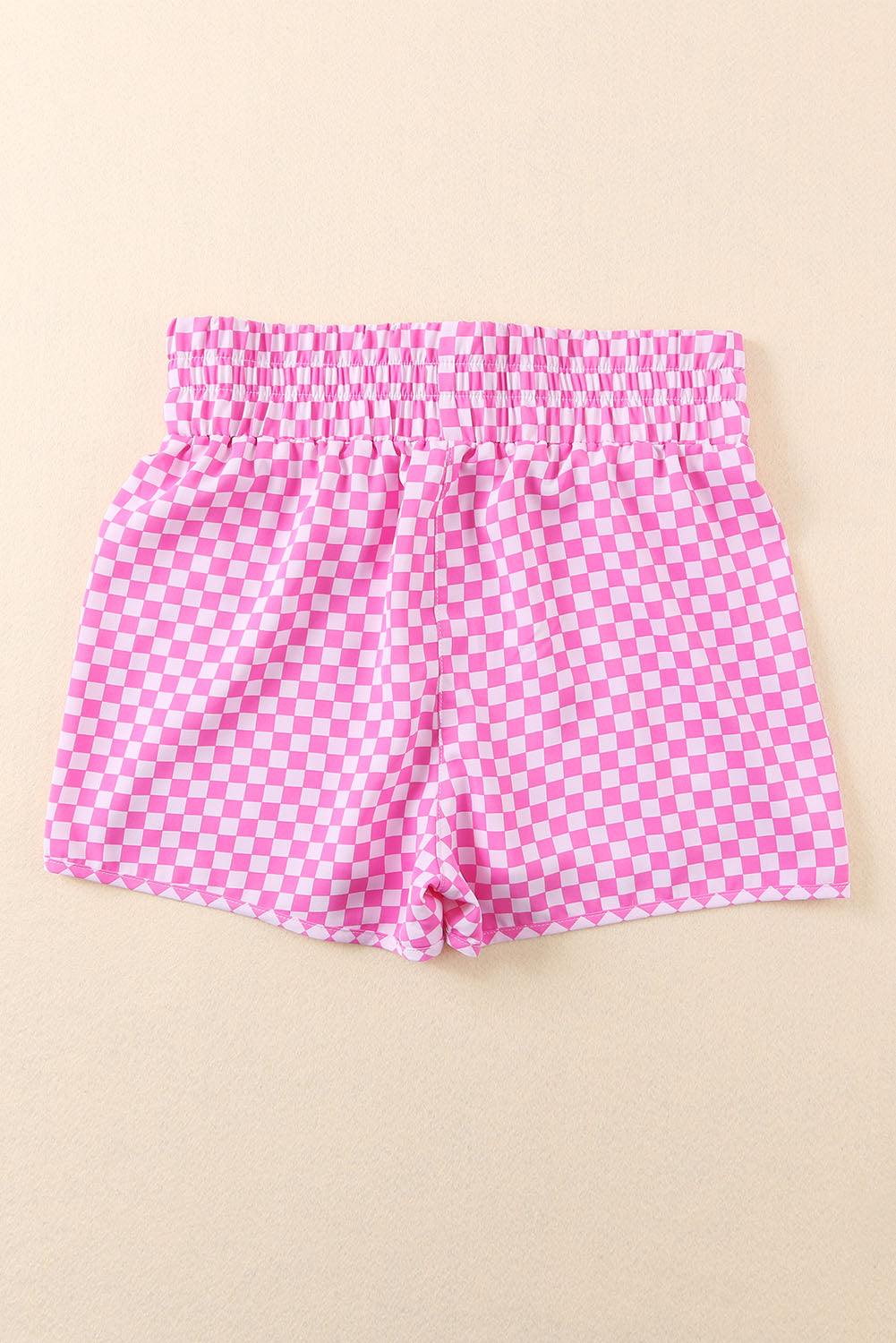 Pink Leopard High Waisted Athletic Shorts - L & M Kee, LLC