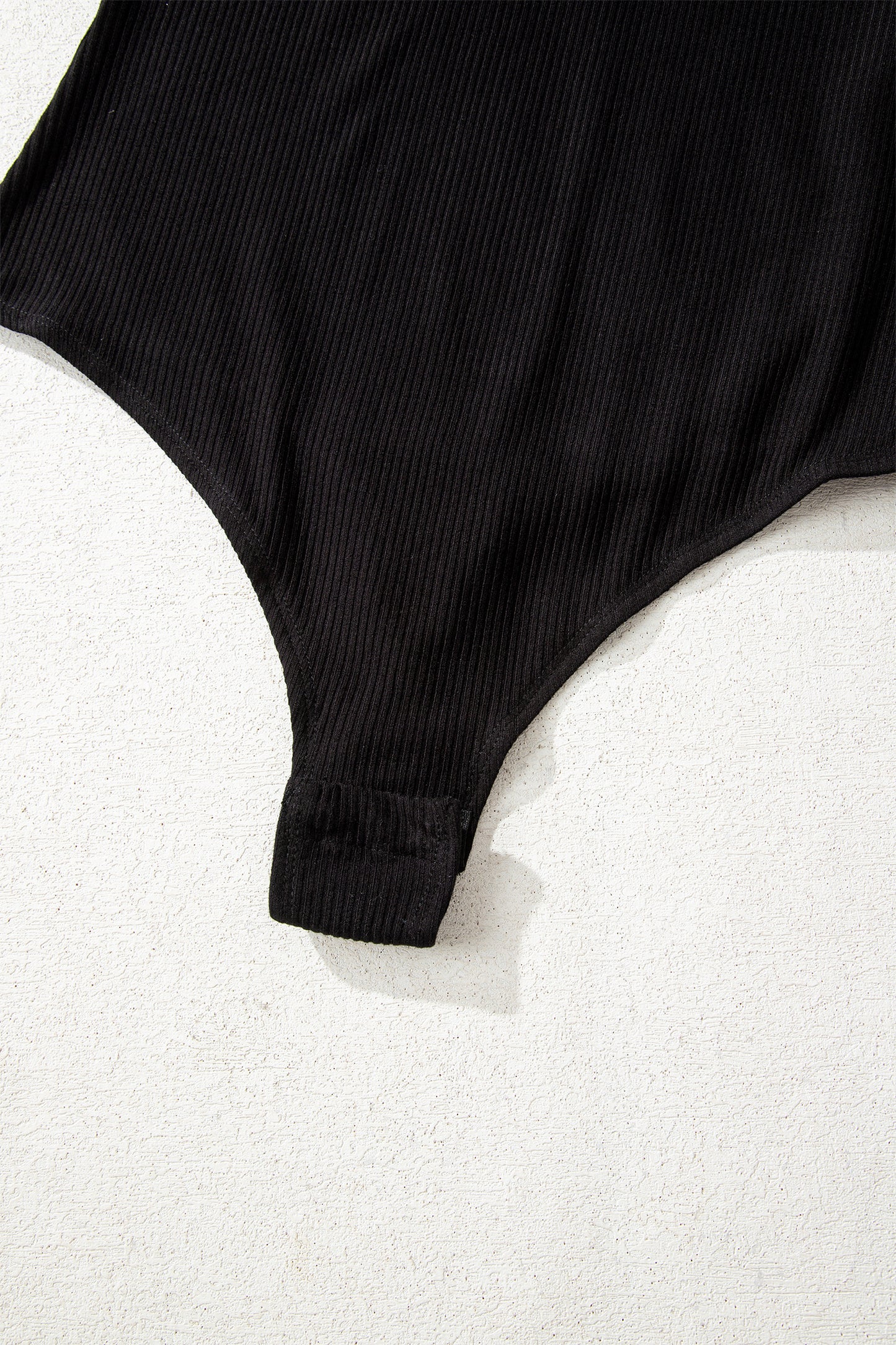 Mineral Red Ribbed Long Sleeve Crew Neck Solid Color Bodysuit