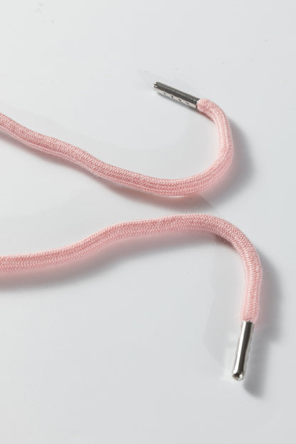 Gossamer Pink Lace Patchwork Raglan Sleeve Kangaroo Pocket Waffle Hoodie