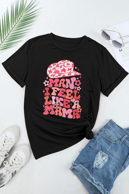 Black MAN I FEEL LIKE A MAMA Graphic Tee - L & M Kee, LLC