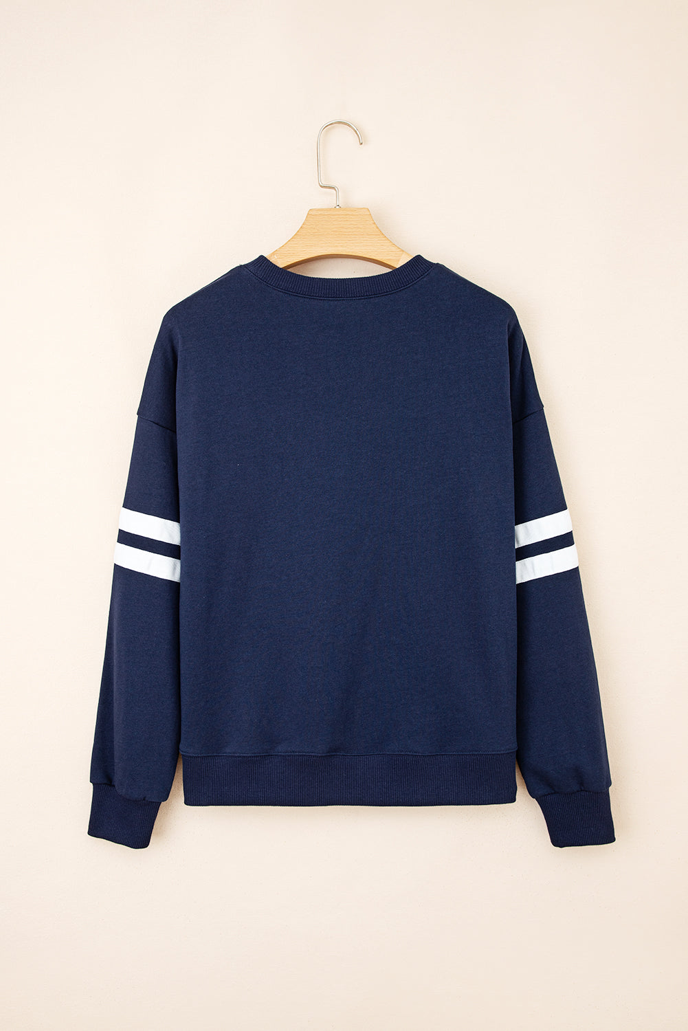 Evergreen Varsity Striped Detail Drop Shoulder Oversized Sweatshirt