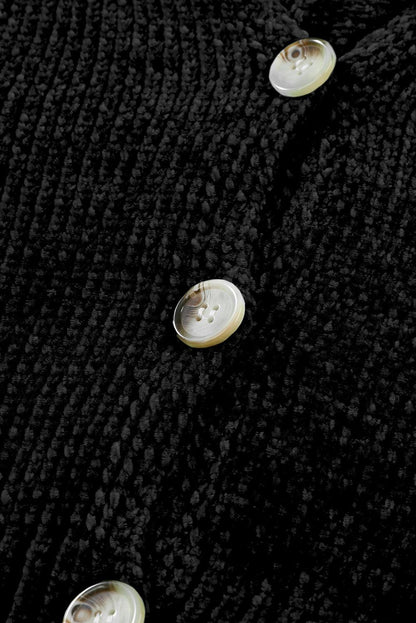 Gray Buttons Front Pocketed Sweater Cardigan - L & M Kee, LLC