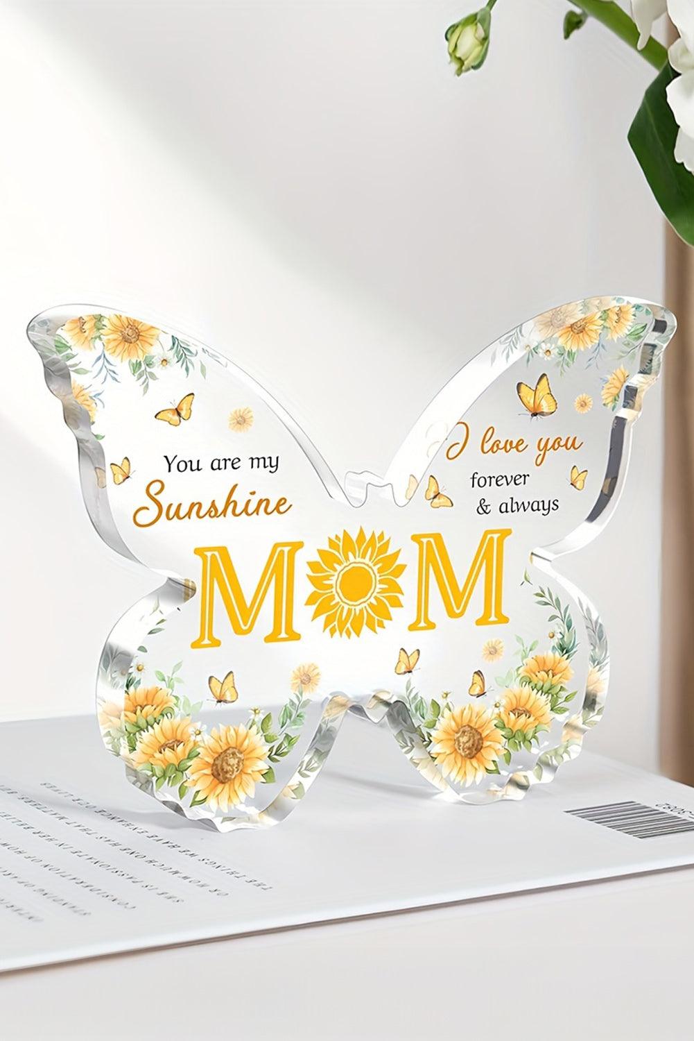 Ginger Mothers Day Butterfly Acrylic Decorative Plaque Gift - L & M Kee, LLC