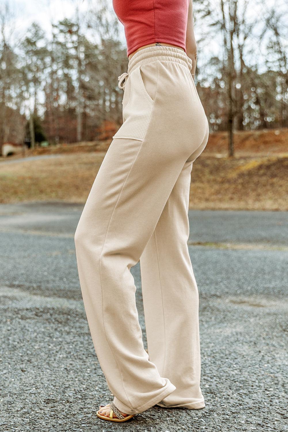 Drawstring Waist Pocketed Knit Pants - L & M Kee, LLC