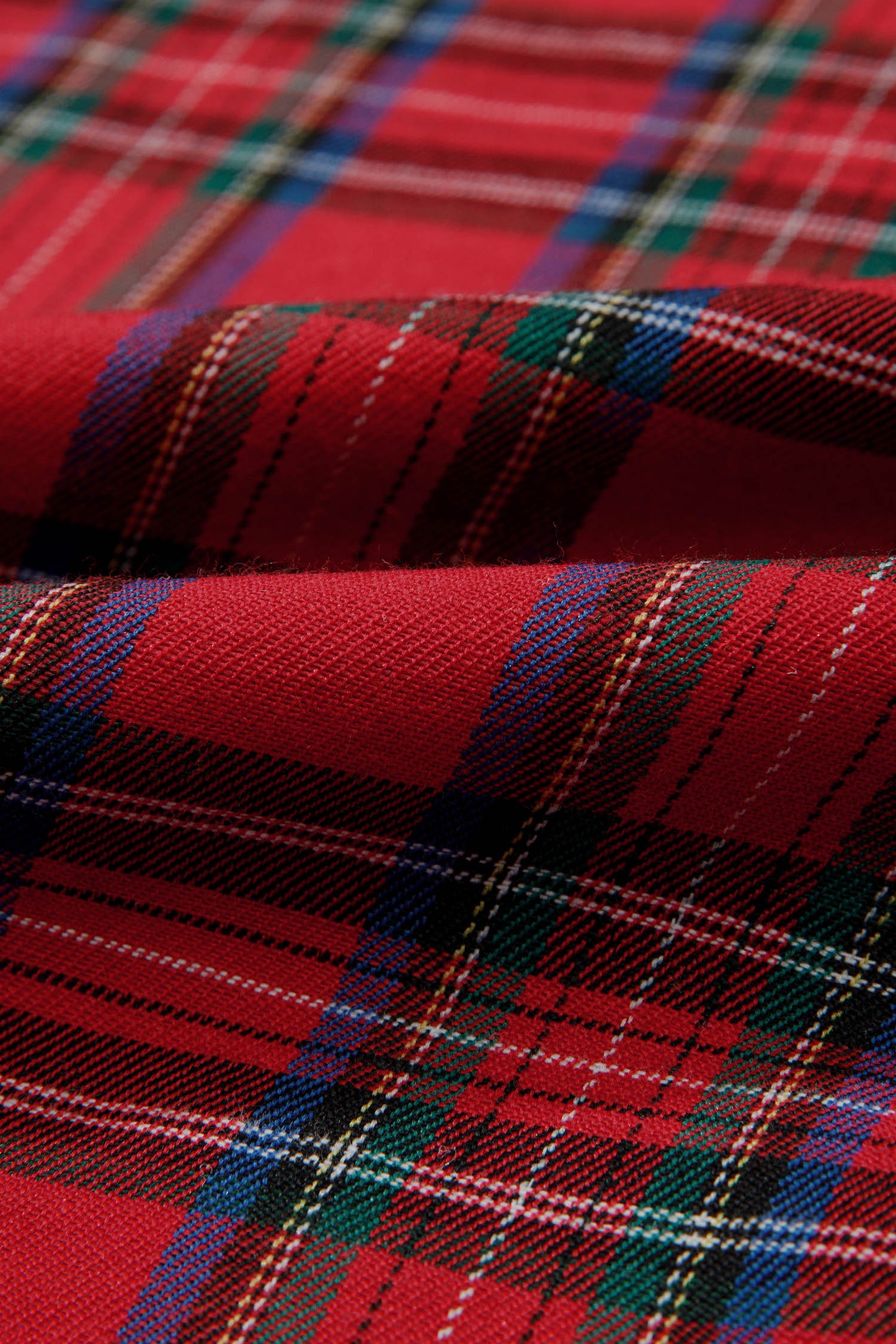 Red Tartan Plaid Square Neck Puff Sleeve Knot Waist Flared Midi Dress