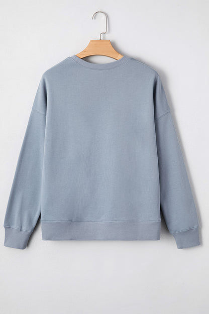 Sleet GAME DAY Checkered Letter Graphic Oversize Sweatshirt