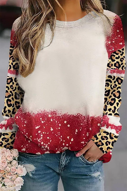 Tie-Dye Leopard Long Sleeve Top - L & M Kee, LLC