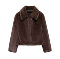 Artificial fur effect jacket