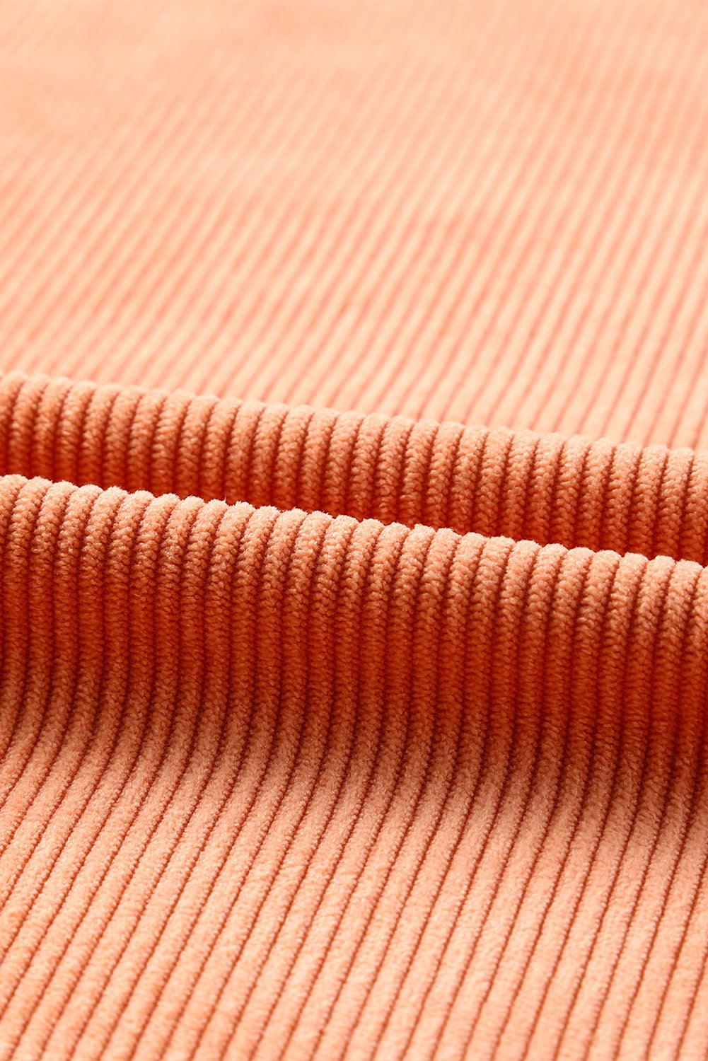 Orange JOLENE Ribbed Corded Oversized Sweatshirt - L & M Kee, LLC