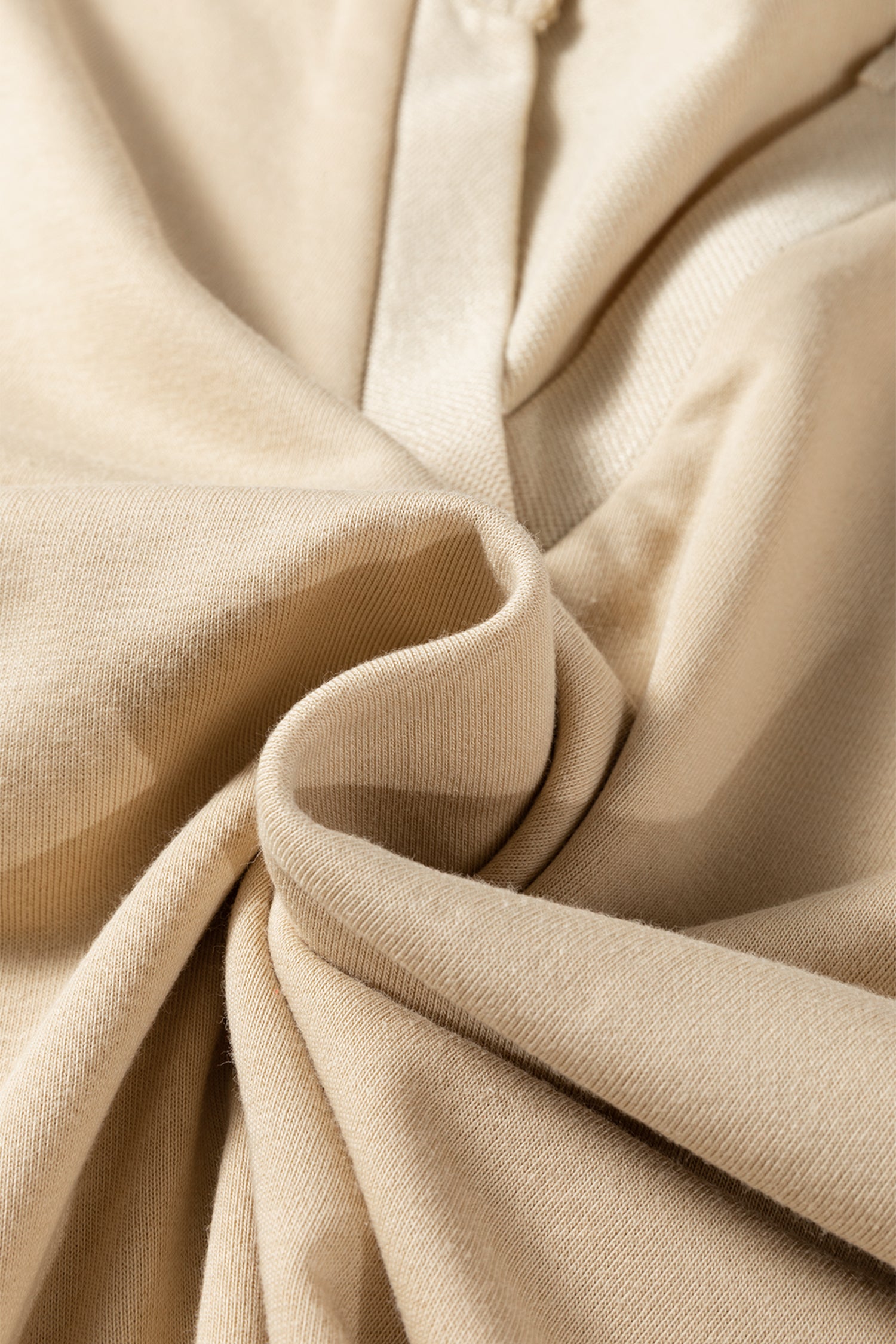 Parchment Striped Raglan Sleeve Notched Neck Raw Edge Plus Size Jumper