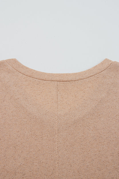 Parchment Plus Size Drop Shoulder Knit Tunic Top