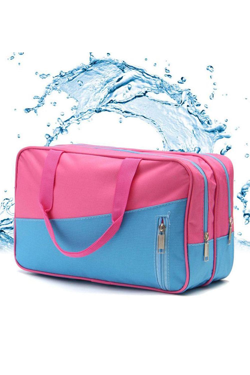 Bonbon Color Block Multi Zip Pocket Portable Yoga Bag - L & M Kee, LLC