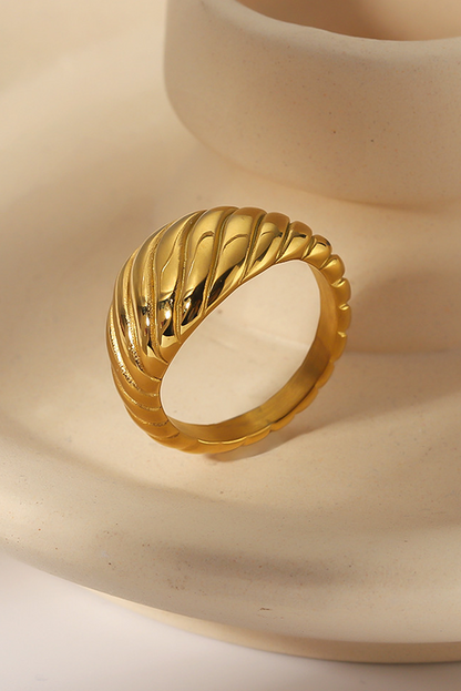 Gold Plated Vintage Croissant Ring