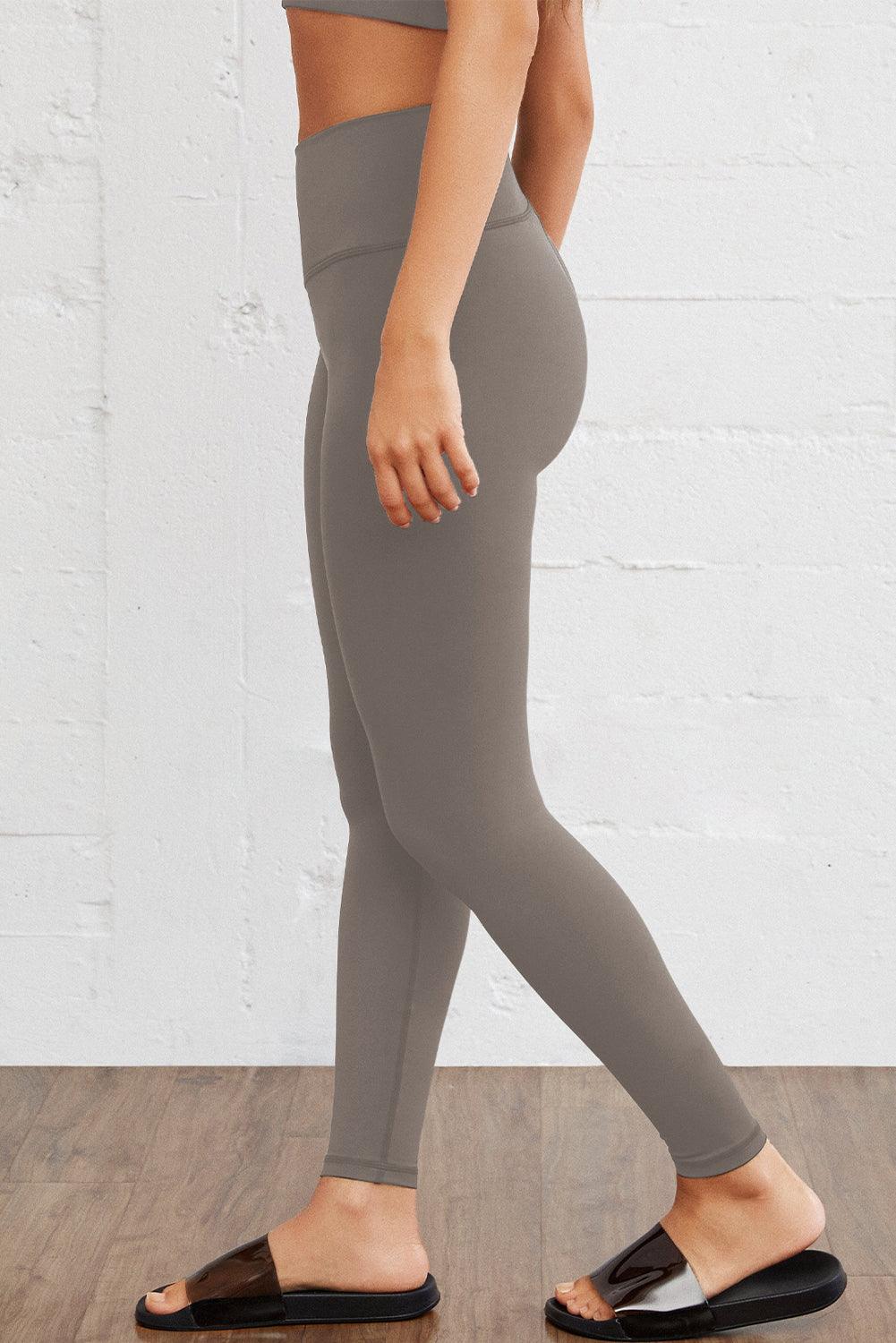 Black Arched Waist Seamless Active Leggings - L & M Kee, LLC