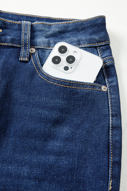 Sail Blue Western Stitch Patched Pocket Bootcut Jeans