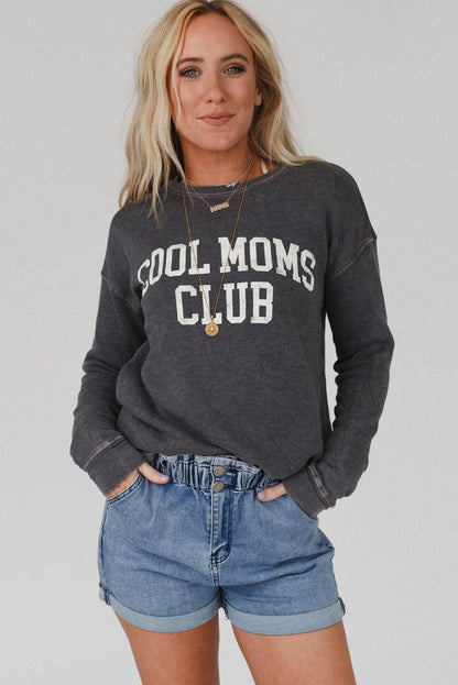 COOL MOMS CLUB Drop Shoulder Sweatshirt - L & M Kee, LLC