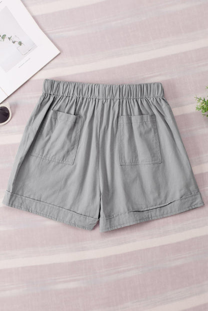 Gray Strive Pocketed Tencel Shorts - L & M Kee, LLC