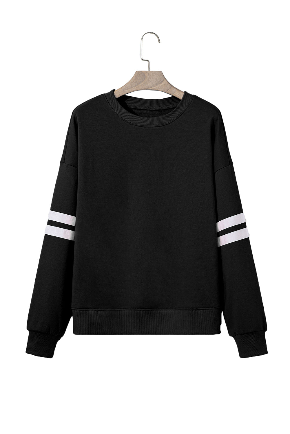 Evergreen Varsity Striped Detail Drop Shoulder Oversized Sweatshirt