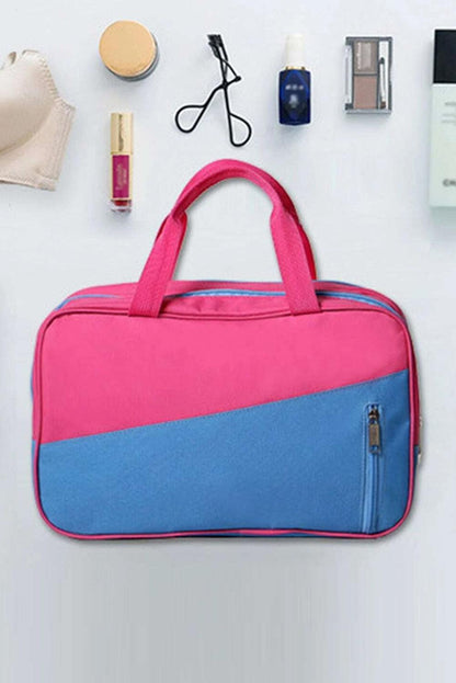 Bonbon Color Block Multi Zip Pocket Portable Yoga Bag - L & M Kee, LLC