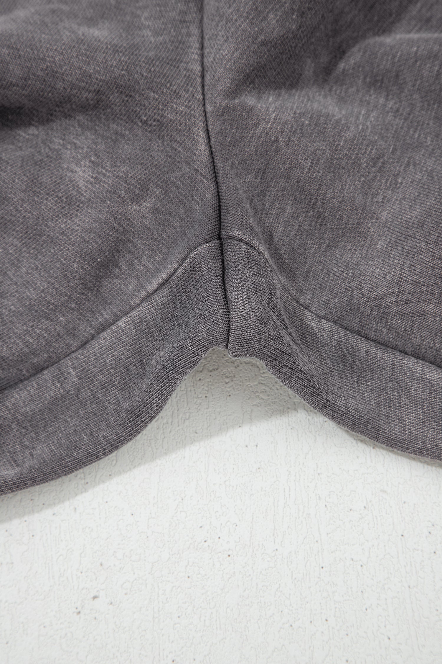 Dark Grey Mineral Wash Leopard Patchwork Loose Pants